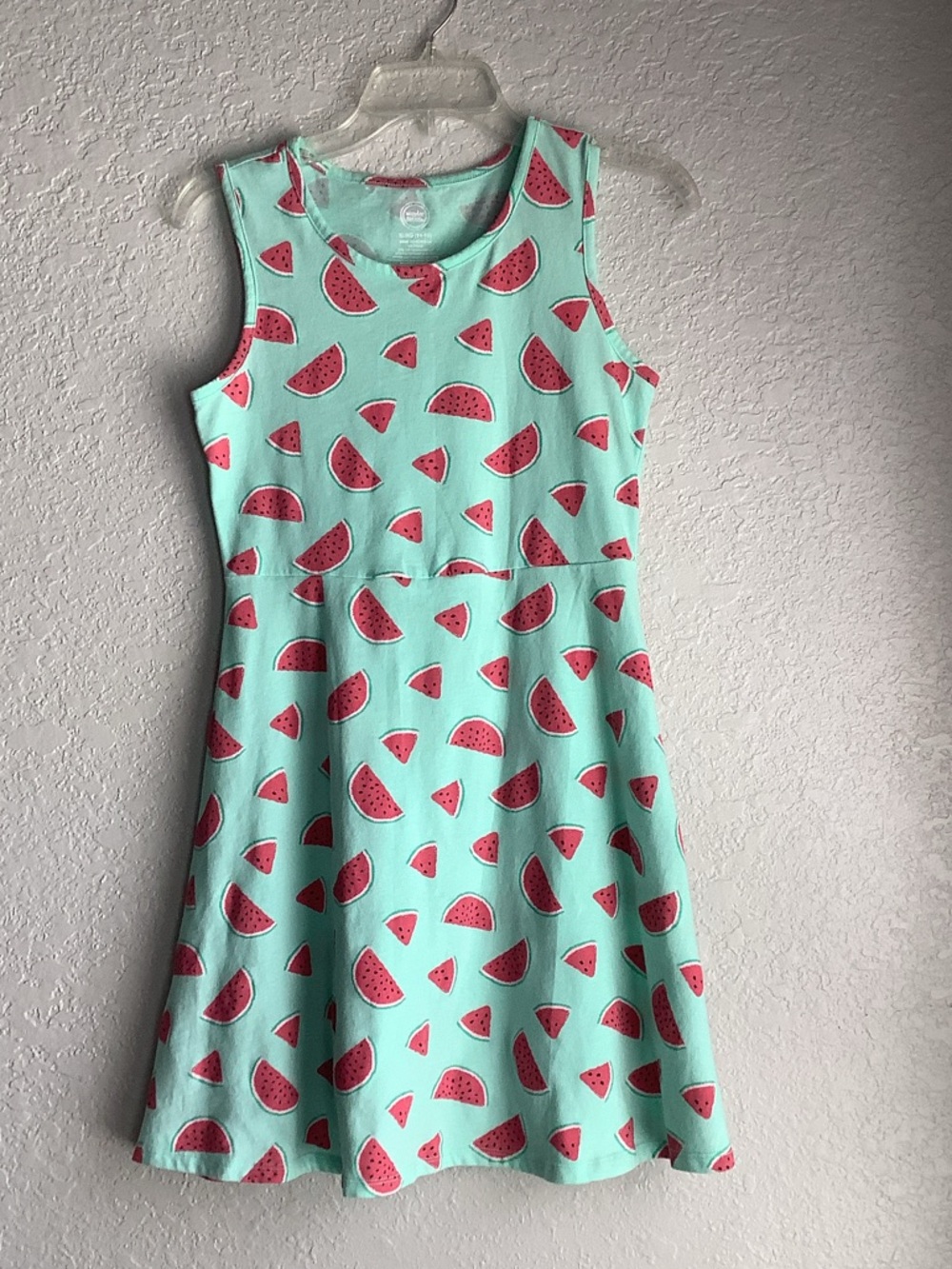 wonder nation Mint Green Watermelon Slice Sleeveless Dress